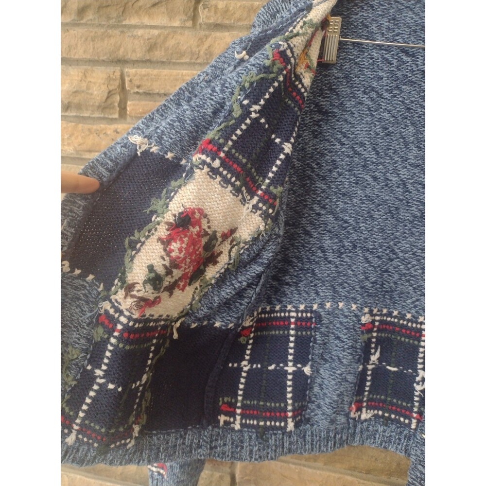 Nutcracker Ramie Cotton Blue Patchwork Cardinal H… - image 7